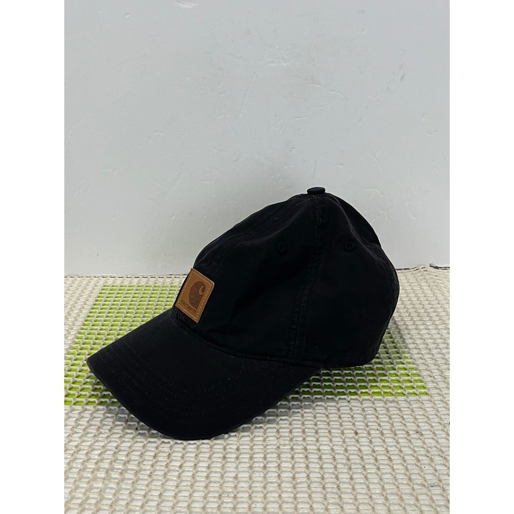 Carhartt Mens Black Canvas Baseball Cap Adjustable‎ Hat 100289 001 OSFM